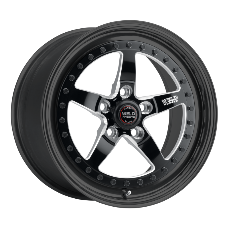 Weld Weldstar 15x10 / 5x4.75 / 5.5 BS / 3.18 HB - Black Center - Black Shell - Non-BL Wheel