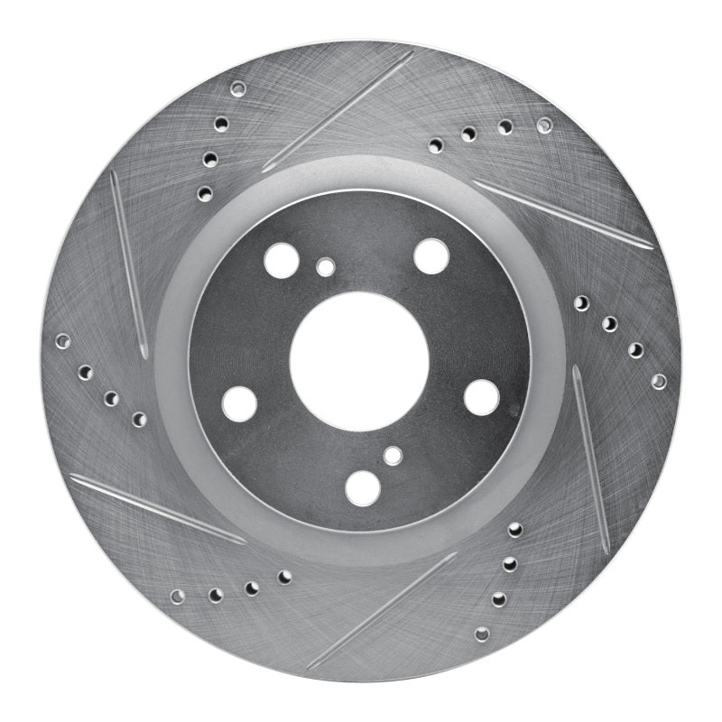 R1 15-18 Mercedes-Benz C200 (Mexico) Front Left Drilled & Slotted Silver Brake Rotor