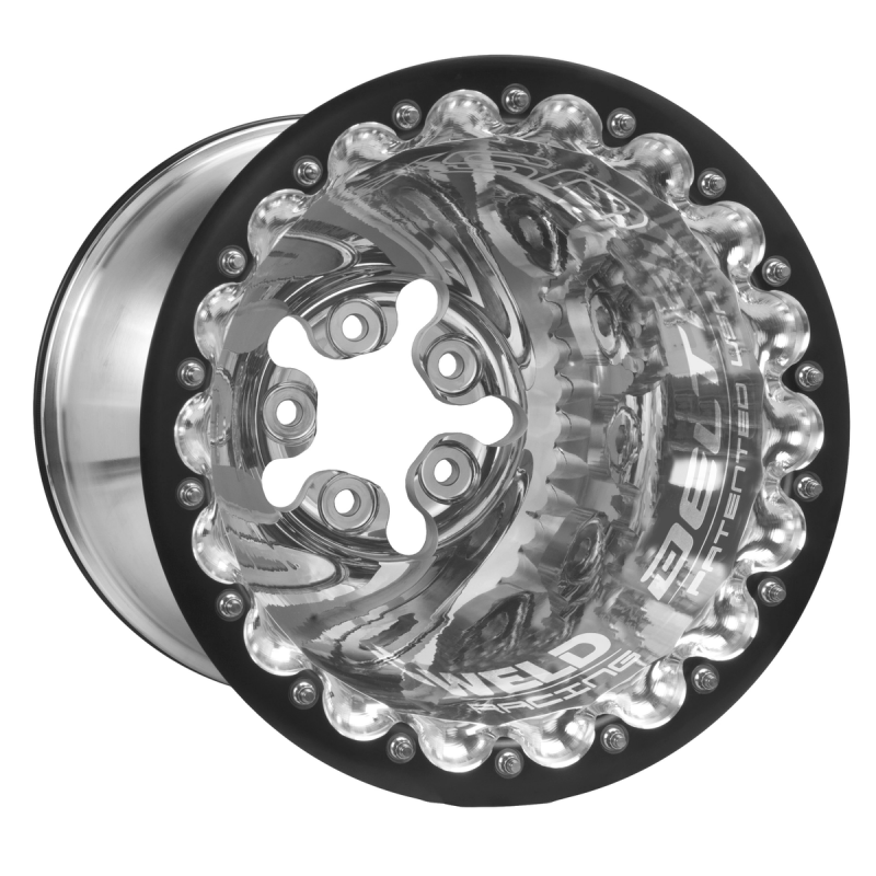 Weld Delta-1 TA 16x16 / 5x5.5 / 4 BS / 3.5 HB - Polished - Black DBL Wheel