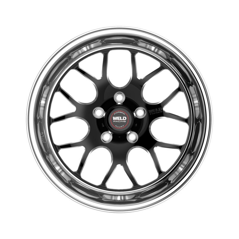 Weld S77 18x9.5 / 5x114.3 / 7.2 BS / 3.18 HB - Black Center - Polished Shell - Non-BL Wheel