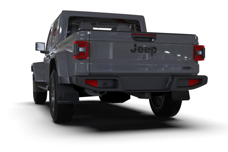 Rally Armor 19-26 Jeep JT Gladiator (Mojave/Rubicon) Black Mud Flap w/Army Green Logo