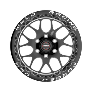 Weld S77 HD Beadlock 15x10/6x139.7/6.5 BS/3.54 HB-Black Center-Polished Shell-Black SBL MT Wheel