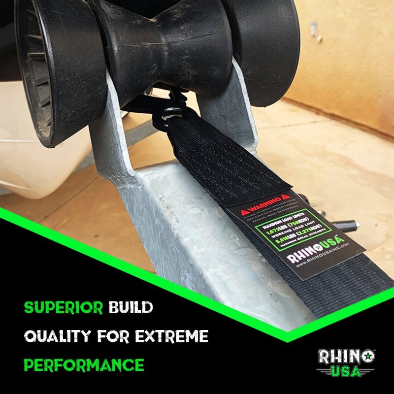 Rhino USA 2In X 20Ft Boat Winch Strap With Hook