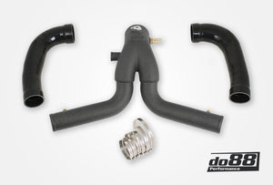 do88 2015+ Porsche 911 Turbo/Turbo S (991.2) Y-Pipe for do88 Intercooler - Black