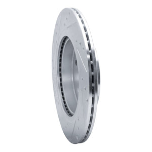 R1 2015-2025 Subaru WRX Rear Right Drilled & Slotted Silver Brake Rotor