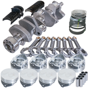Eagle Chevy 350 1Pc 3.480in Crank 6.000in I-Beam Rod -7cc Flat Top 4.000in Pistons Rotating Assembly