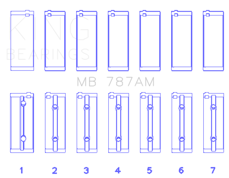 King Engine Bearings Toyota 5ME/5MGE/7MGE/7MGTE (Size STD) Main Bearing Set - Size STD