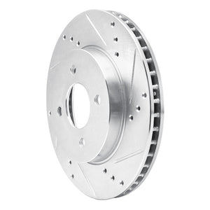 R1 11-25 Nissan March (Mexico) Front Right Drilled & Slotted Silver Brake Rotor