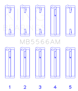 King Engine Bearings Audi A4 1.8L AEB (Size STD) Main Bearing Set