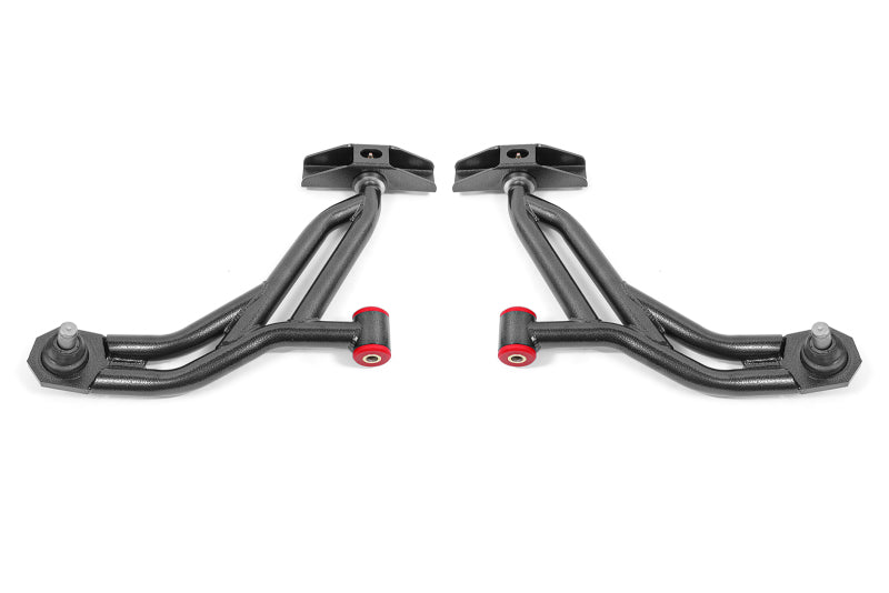 BMR 10-14 Ford Mustang / Shelby GT500 Non-Adj. Lower A-Arms (Poly/Delrin) - Black Hammertone