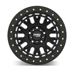 Dirty Life DT-3 17X9 6x139.7 -12 Offset - Satin Black w/ Simulated Beadlock