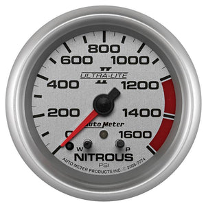 AutoMeter Gauge Nitrous Press 2-5/8in. 1600PSI Stepper Motor W/ Peak & Warn Ultra-Lite II