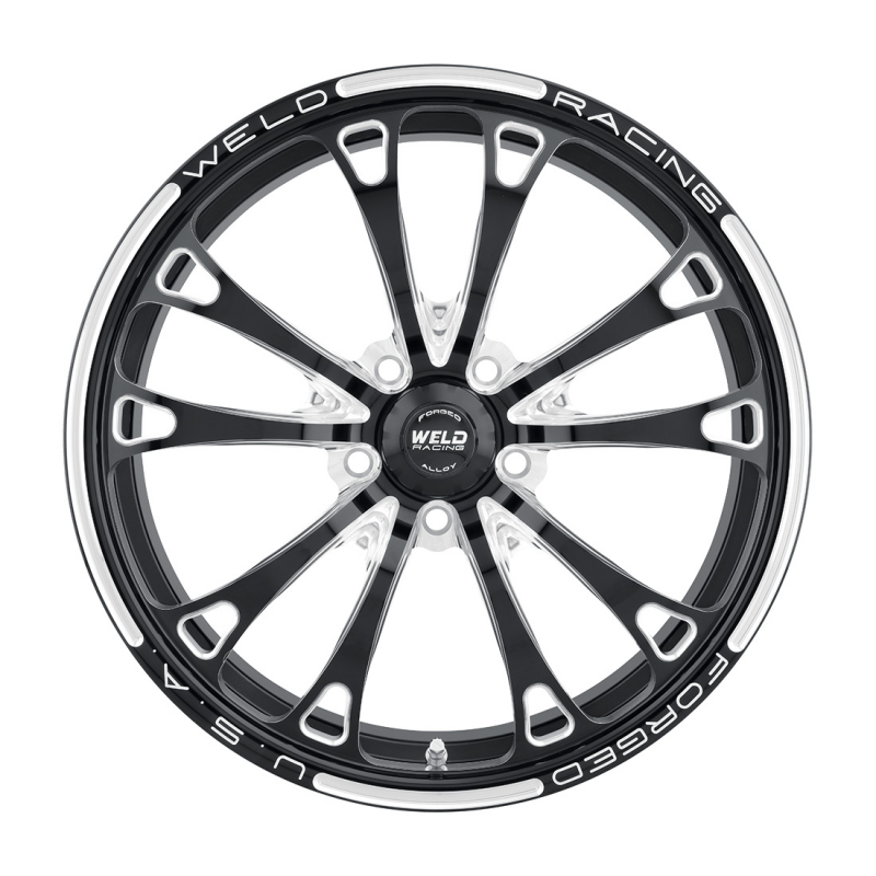 Weld V-Series Frontrunner 17x2.15 / Anglia Spindle / 0 BS - Gloss Black Milled - Non-BL Wheel
