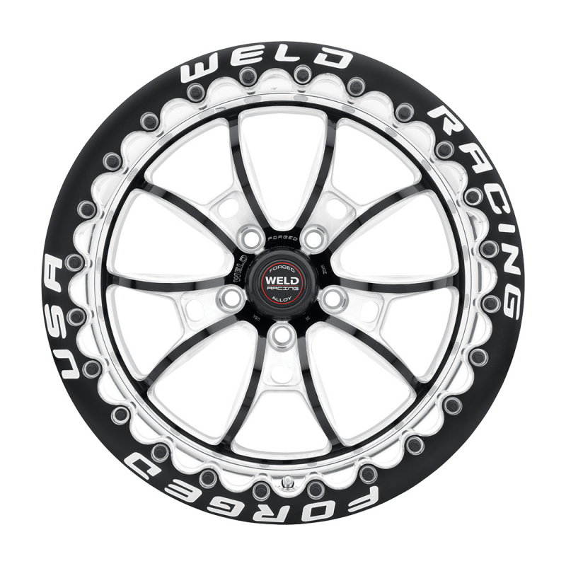 Weld S80 Beadlock 17x10.5/5x120/7.7 BS/3.18 HB - Black Center - Polished Shell - Black SBL Wheel
