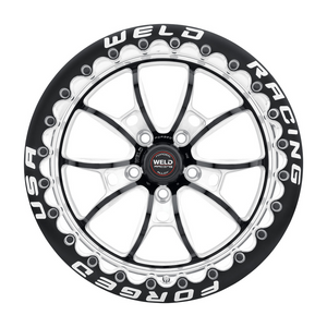 Weld S80 Beadlock 17x10.5/5x120.65/8.3 BS/3.18 HB - Black Center - Polished Shell - Black SBL Wheel