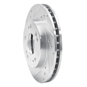 R1 90-05 Chrysler SEBRING Front Left Drilled & Slotted Silver Brake Rotor