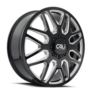 Cali Off-Road 9115D Invader Dually 22x8.25 / 8x210 BP / -232mm OS / 154.2mm Hub Gls Blk Mill Wheel