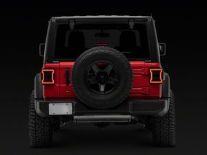 Raxiom 18-26 Jeep Wrangler JL LED Tail Lights- Red Housing- Smoked Lens