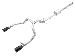 AWE Tuning 4th Gen GM 1500 5.3L 0FG Cat-Back Split Rear Exit (Flat Bumper) - Dual Diamond Tips
