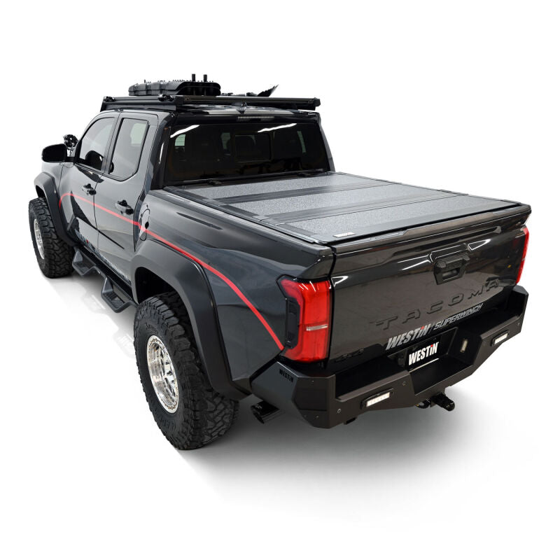 Westin 24-26 Toyota Tacoma 2WD/4WD 5ft. Bed Hard Tri-Fold Tonneau Cover - Black