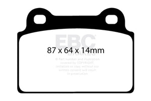EBC Racing 08-16 Mitsubishi Lancer Evo X RP-1 Race Rear Brake Pads