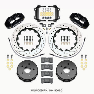 Wilwood Narrow Superlite 4R Rear Kit 14.00in Drilled 2007-up Jeep JK w/Lines