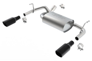 Borla 12-16 Jeep Wrangler 3.6AT/MT 4WD 2+4DR S/ SQ /RL/AC SR 2.5in, 2in Tip 3.5 sqx8 Black Chrome