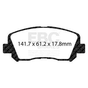 EBC 15+ Chrysler 200 2.4 Yellowstuff Front Brake Pads