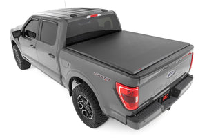 Rough Country Soft Roll Up Bed Cover | Ford F-150/F-150 Lightning/Raptor (15-26)