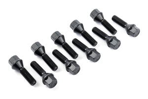 Dinan Lug Bolts - Cone Seat - M12x1.5 - 35mm - Black (Set of 10)