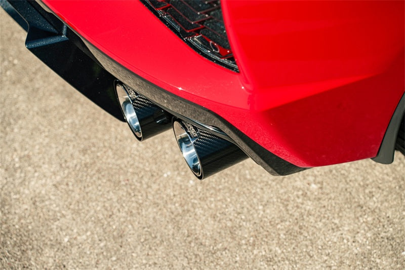 Corsa 2020-2025 Chevrolet Corvette C8 RWD 3in Delete 4 Valve Cat-Back w/NPP w/4.5in CF Polished Tips