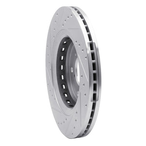 R1 15-25 Acura MDX Front Right Drilled & Slotted Silver Brake Rotor