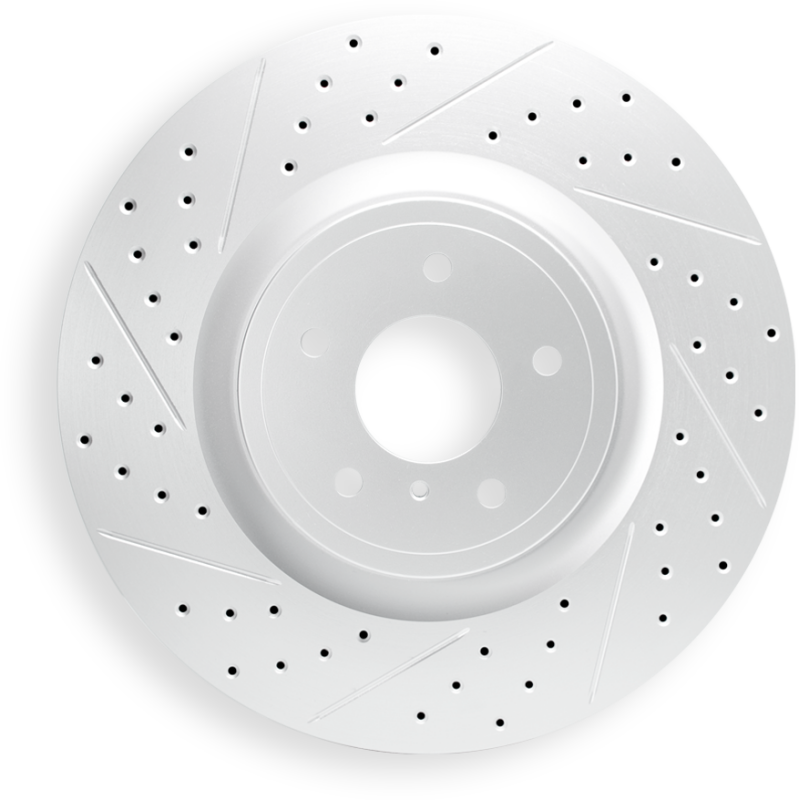 R1 95-07 Ford E-Super Duty Front Left Drilled & Slotted Geo-Carbon Rotor