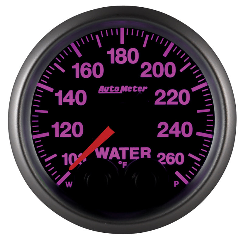 Autometer Elite 52mm 100-260 Degrees F Water Temperature Peak and Warn Gauge w/ Electronic Control