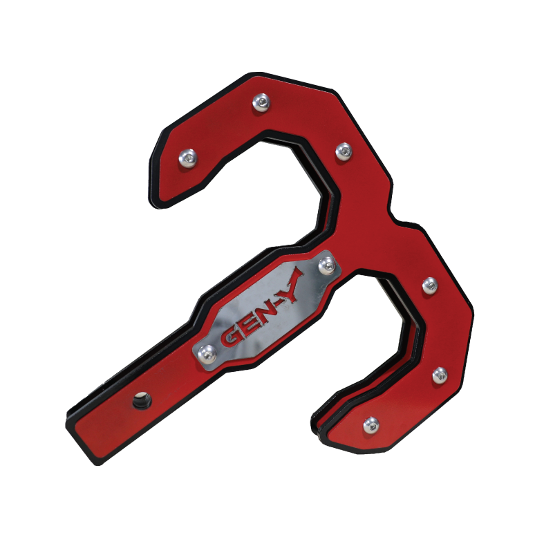 Gen-Y Hulk 2.5 21K Tow Hook 2.5in Shank - Black/Red