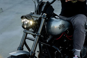 Baja Designs Harley D 82-17 Dyna/ FXR/ Softail DOT LP6 LED Headlight Kit DRL - White
