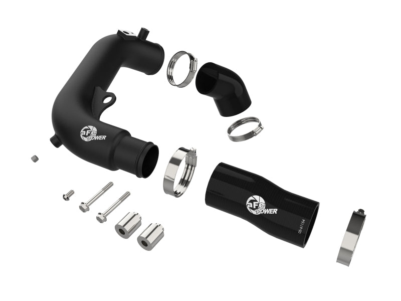 aFe 2024+ Jeep Wrangler JL L4-2.0L (t) BladeRunner 2-1/2in Aluminum Hot Charge Pipe - Black