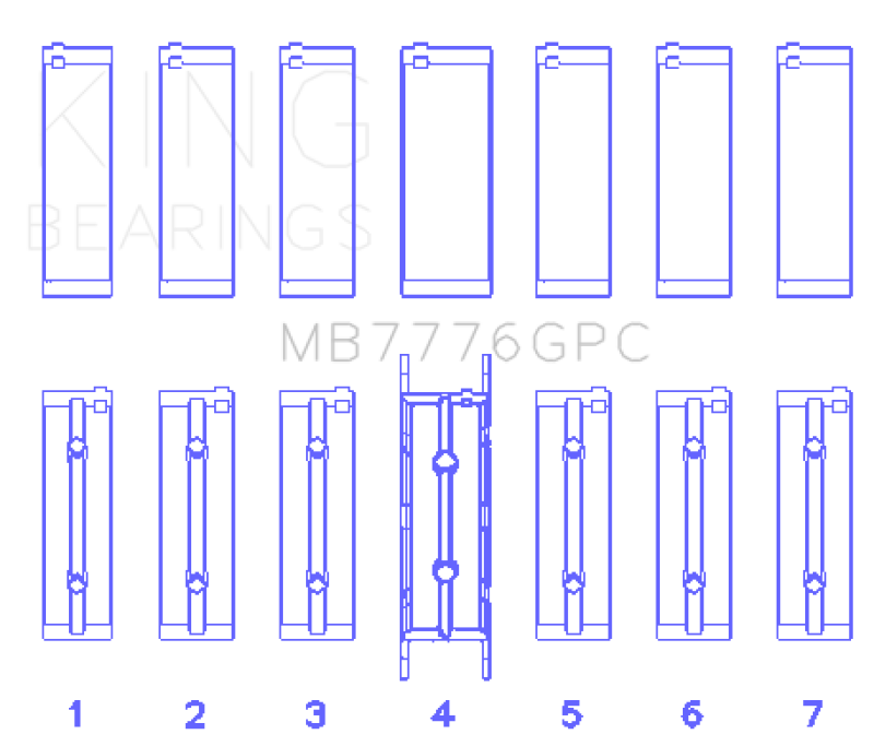 King Engine Bearings BMW N55 B30A/ N53 B30A/ N52 B30A Main Bearing Set - Size STDX