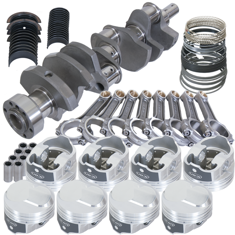 Eagle Chevy 454 1Pc 4.000in Crank 6.135in I-Beam Rods 43cc Dome 4.310in Pistons Rotating Assembly