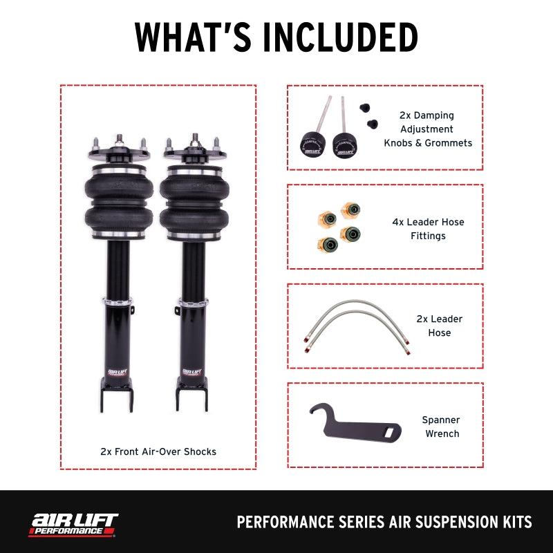 Air Lift Performance 16-17 Lexus 200T / 15-22 Lexus RC 350 / 13-21 Lexus GS 350 Front Kit
