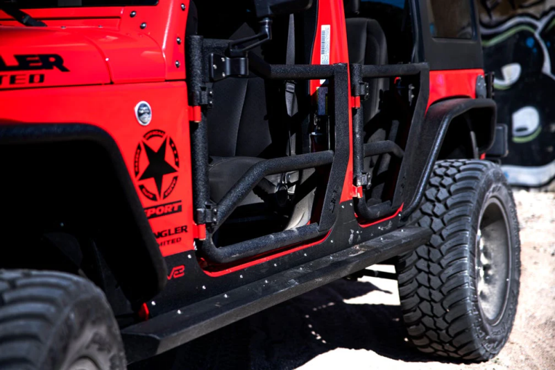 Body Armor 4x4 07-18 Jeep Wrangler JK Tube Doors Front Pair