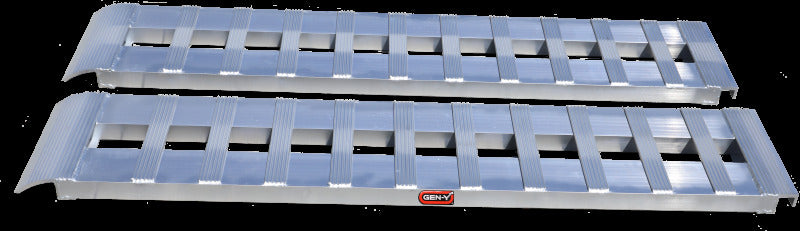 Gen-Y Heavy-Duty 8ft Aluminum Loading Ramps 15in x 96in 5K Capacity Per Ramp - Pair