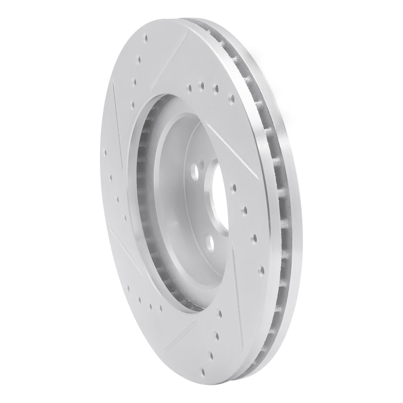 R1 09-15 Toyota Corolla (Mexico) Front Right Drilled & Slotted Silver Brake Rotor