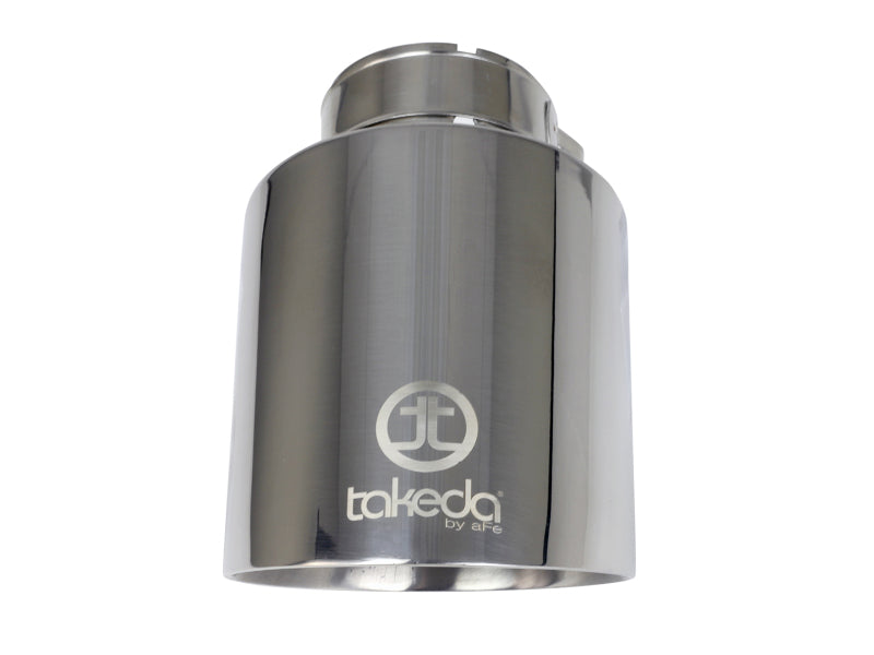 aFe Takeda Universal Exhaust Tip 2-1/2 IN Inlet x 4-1/2 IN Outlet x 7 IN L- Polished