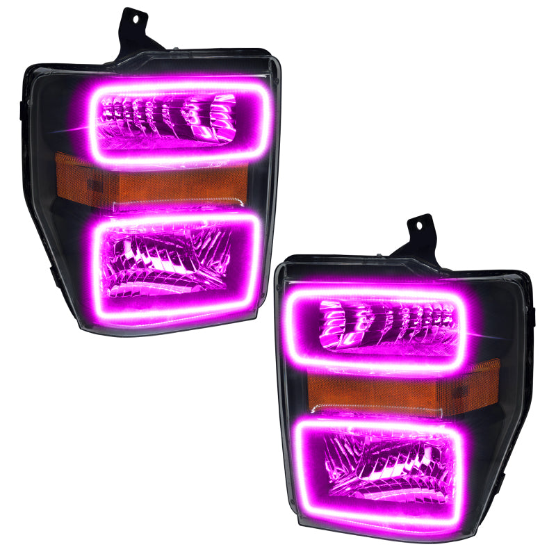 Oracle 08-10 Ford F250/350 LED HL - Black - ColorSHIFT w/o Controller