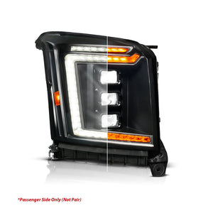 ANZO 15-20 GMC Yukon (Incl XL - Factory Halogen Models) Full LED Proj Headlights Black - Pass. Side