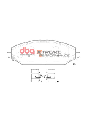 DBA 2022 Jeep Wagoneer XP Performance Front Brake Pads