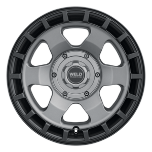 Weld Off-Road Ridge 17x9 - 6x135 / 6x139.7 BP - ET-12 - 106.1mm CB Satin Gunmetal Wheel (Black Ring)