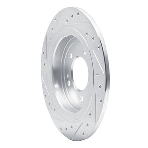 R1 17-25 Hyundai TUCSON Rear Right Drilled & Slotted Silver Brake Rotor