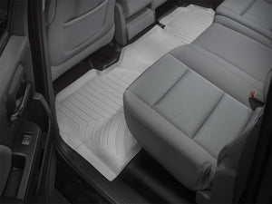 WeatherTech 14-15 Chevy Silverado 1500 Rear FloorLiner - Grey (Fits w/OEM Rear Under Seat Storage)